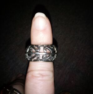 Sterling Silver Filigree Ring Sz 7 Adjustable